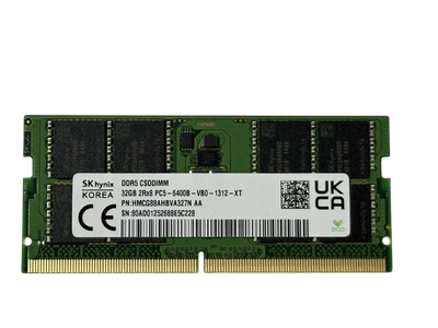 Оперативна пам'ять SK Hynix 32GB SODIMM DDR5 6400MHz (HMCG88AHBVA327N) Б/В