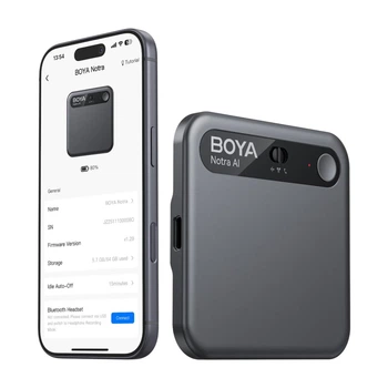 Диктофон BOYA Notra с транскрипцией AI Black