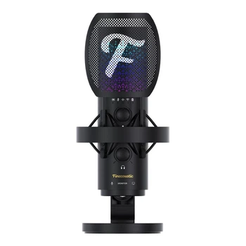 Fantech WFM1 Resono - микрофон для стрима конденсаторный, беспроводной 2.4GHz / проводной USB-C, 14 мм капсюль, кардиоидный