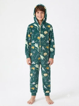 Кігурумі піжама флісова дитяча підліткова на хлопчика Boys Onesie 158-164см Зелений (1751)