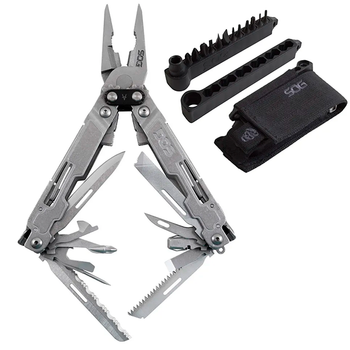 Мультитул SOG PowerAccess Deluxe PA2001 (21 инструмент, держатель бит, с чехлом, плоскогубцы)