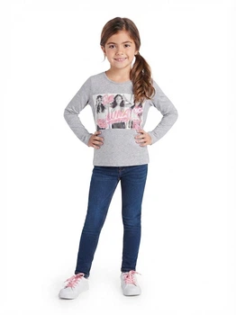 Лонгслів дитячий на дівчинку Disney Soy Luna 116-122р Сірий (1783)