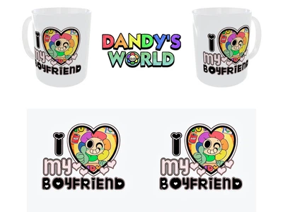 Чашка dandy world (денди ворлд/мир денди) с изображением персонажа Денди Dandy
