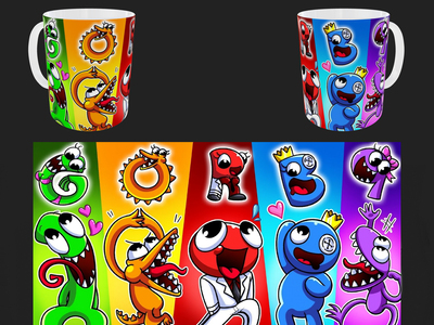 Чашка Радужные Друзья Роблокс Roblox Rainbow Friends