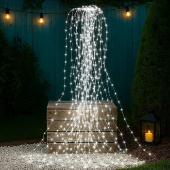 Гирлянда Конский хвост от сети, 2м, 200LED,Холодный белый
