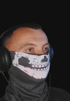 Бафф маска з принтом Череп 2 шт чорний