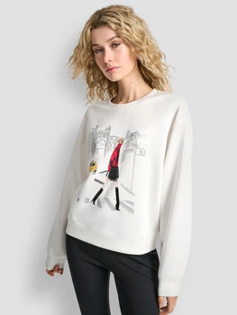 Свитшот женский Donna Karan NY (DKNY) 257812589 XL Молочный (1160832132)