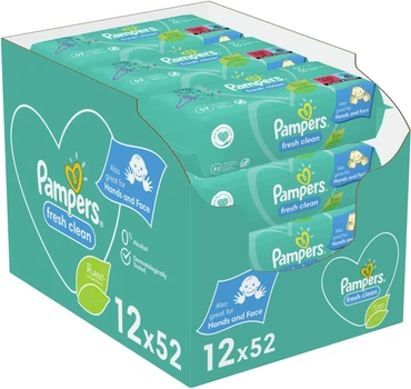 Набір серветок Pampers Fresh Clean для дітей 12х52 шт (8001841078441)