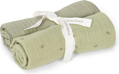Набір пелюшок Little Dutch Pure Sage муслінових 70×70 см 2 шт (8721122584224)