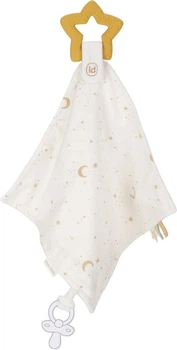 Uchwyt na smoczek Little Dutch Newborn Naturals z zawieszką do smoczka i gryzakiem (8713291884281)