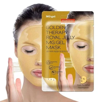 Гель-маска «Золота терапія» з маточним молочком Purederm Golden Therapy Royal Jelly MG:gel Mask 23г (8809541192685)