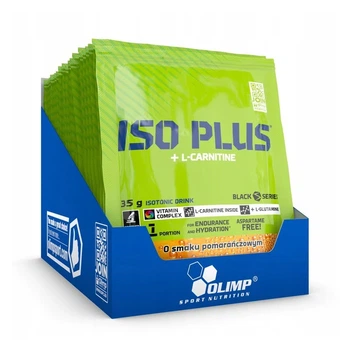 Изотоник OLIMP Iso Plus с L-Carnitine лимонный для выносливости 35 g