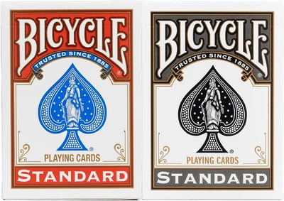 Набор игральных карт Bicycle Standard Playing Cards Черные и Красные (2 колоды)