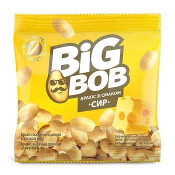 Арахіс смажений солоний Big Bob зі смаком сиру 30 г
