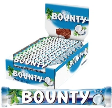Батончик Bounty з кокосовою м’якою начинкою у молочному шоколаді 57г