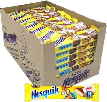 Батончик Nesquik вафельний в молочному шоколаді 26 г