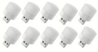 Мини USB лампочки LED 5V белый свет комплект 10 шт. для повербанка и ноутбука