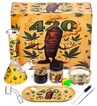 Подарочный набор с бонгом "420" 11 предметов