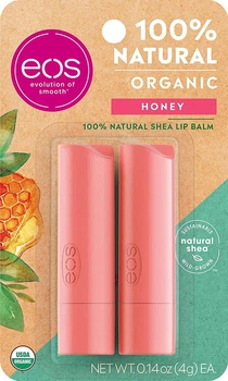 Набір органічних бальзамів для губ EOS Natural Organic з ароматом меду 4 г x 2 шт