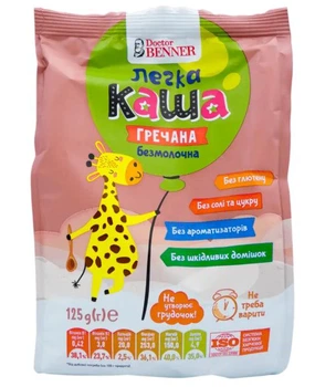 Каша Гречана безмолочна легка, 125 г