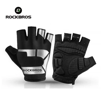 Вело перчатки без пальцев Rockbros чёрные (S220BK) размер L