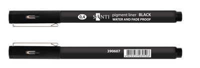 Лайнер SANTI 390607 0,4мм, пігментний, чорний /390607/