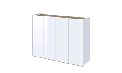 Комод 4-дверний Ізі білий глянець ДСП з LED-підсвіткою 1260x400x950 см