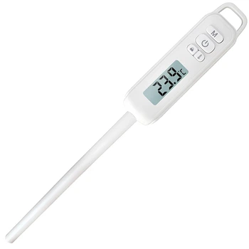 Цифровой кухонный термометр UChef B0606 с щупом до 300°C нержавеющая сталь белый