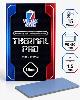 Термопрокладка SubZero Seven Storm 15 W/mK 90x50x1.5 мм