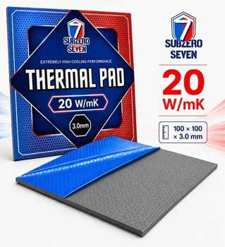 Термопрокладка SubZero Seven Tornado 20 W/mK 100x100x3 мм