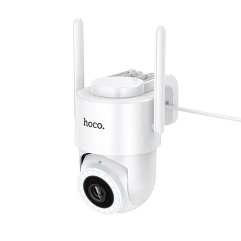 Зовнішня поворотна IP-камера відеоспостереження HOCO Outdoor Monocular PTZ HD Camera D10 2MP Full HD Wi-Fi White