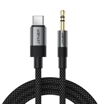 Адаптер-перехідник ACEFAST J11 USB-C to 3.5mm Audio Cable 1.2m Grey / Black
