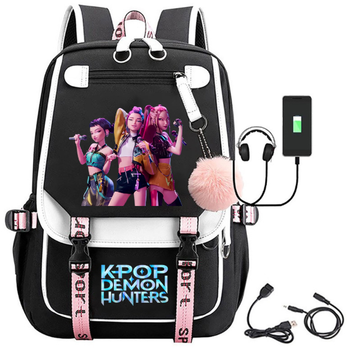 Рюкзак портфель школьный Кпоп Охотиницы на демонов KPop Demon Hunters детский подростковый корейский стиль kpop 45х30х13 см (SVS)