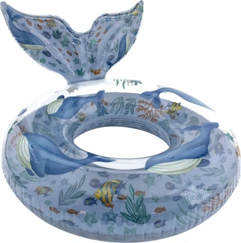  Надувне коло для плавання Little Dutch Колекція Ocean World 91 см Блакитне (LD2016391) (8712051154640)
