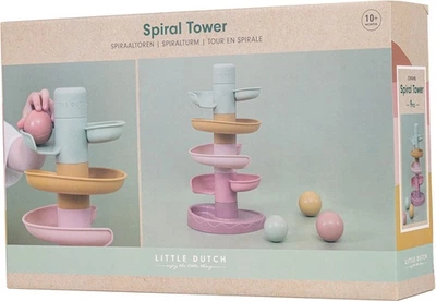 Spiralna wieża z kuleczkami Little Dutch kulodrom Różowa (LD2007439) (8712051094366)