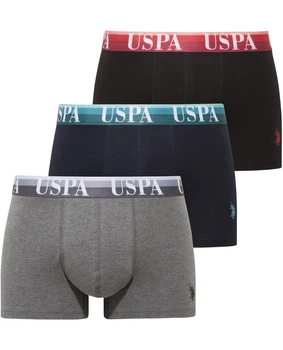 Набор трусов-боксеров мужских 3шт. U.S. Polo Assn. 80650BNG XL разных цветов (8680557464016)