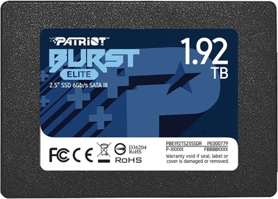 Накопичувач SSD Patriot Burst Elite 1920 GB 2.5" 7 мм SATAIII TLC 3D (KST-PBE192TS25SSDR)