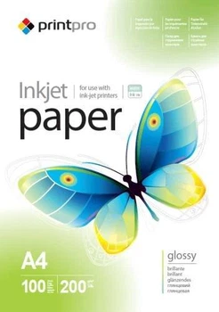 Фотопапір PrintPro глянцевий A4 200 г/м² 100 арк. (MCT-PGE200100A4)