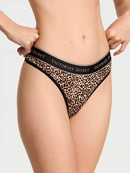 Трусики танга женские хлопковые Victoria's Secret 882091046 M Леопардовые (1160980929)