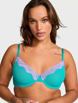 Бюстгальтер с косточками Victoria's Secret 445556588 32C Бирюзовый (1160934272)