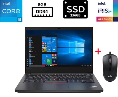 Ноутбук Lenovo ThinkPad E14 Gen 2 14" IPS 1920x1080 Core i5-1135G7 2.40GHz 8GB DDR4 SSD 256GB Iris Xe Graphics Камера (LE14G2R8S256C4) Б/У + Подарок проводная мышь