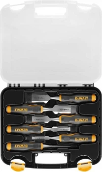 Zestaw dłut DeWalt do drewna 6 mm, 13 mm, 18 mm, 25 mm, 32 mm, 38 mm (DWHT16852-9)