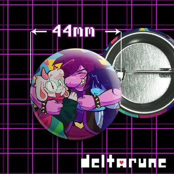 Значок Крис, Сьюзи та Ральзей из игры Deltarune / Дельтарун. №2 44мм