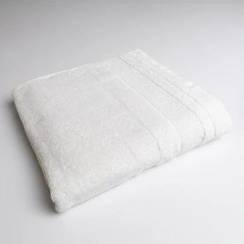 Полотенце махровое среднее с велюровым бордюром GM Textile 50х90см 500г/м2 (Белый)