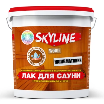 Лак для Сауны акриловый SkyLine Полуматовый 3 л