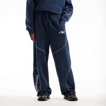 Мужские синие спортивные брюки New Balance Trackside French Terry 50 (L) (MB62053FNNY)
