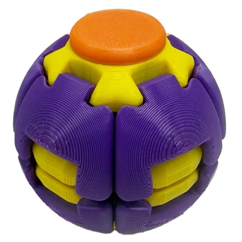 Детский антистресс "Spiner-Ball" SPIN-BALL-6(Violet-Yellow) размер 5,5 см