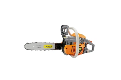 Бензопила TRESZER TRS3 39 cc (1,8кВт. шина 14", цепь 3/8" LP-1,3-52зв. квад. зуб) с подкачкой, плавный пуск для бензопилы