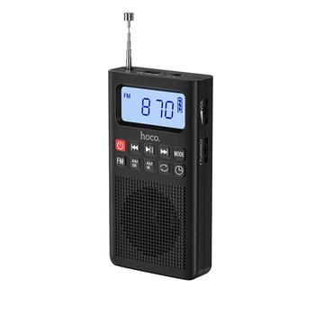 Портативный радиоприемник HOCO HI51 Portable radio AM/FM USB/TF/BT5.3 3W Black