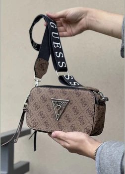 Жіноча сумка Guess G015-3 прямокутна крос-боді бежева